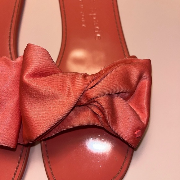 Kate Spade ♠️ Beachy Flats /Silky Bow Summer Slides - Elegant & Comfortable 8.5 - Picture 5 of 12
